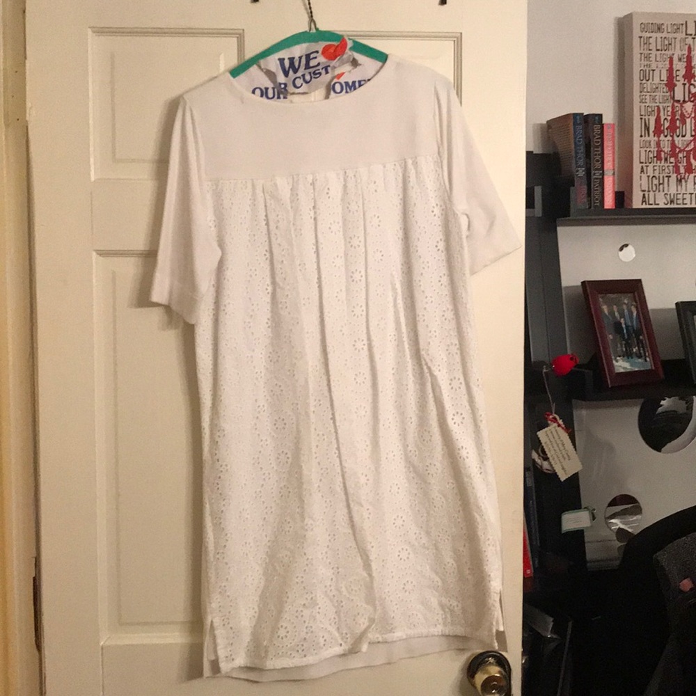White knit dress